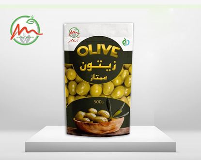 تصویر زیتون با هسته ارگانیک (500 گرم)